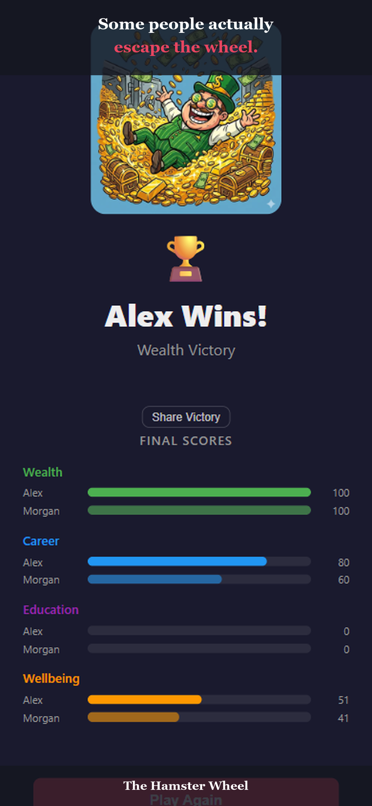 Victory screen